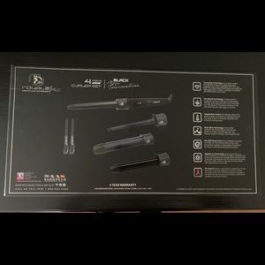 4 pic eve curling iron set with heat glove